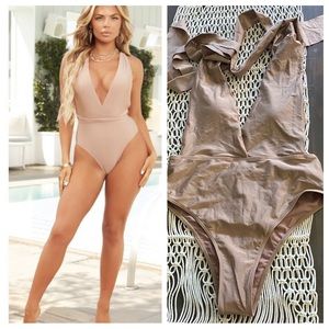 NEW! Fashion Nova Dream Vacation wrap one piece swimsuit